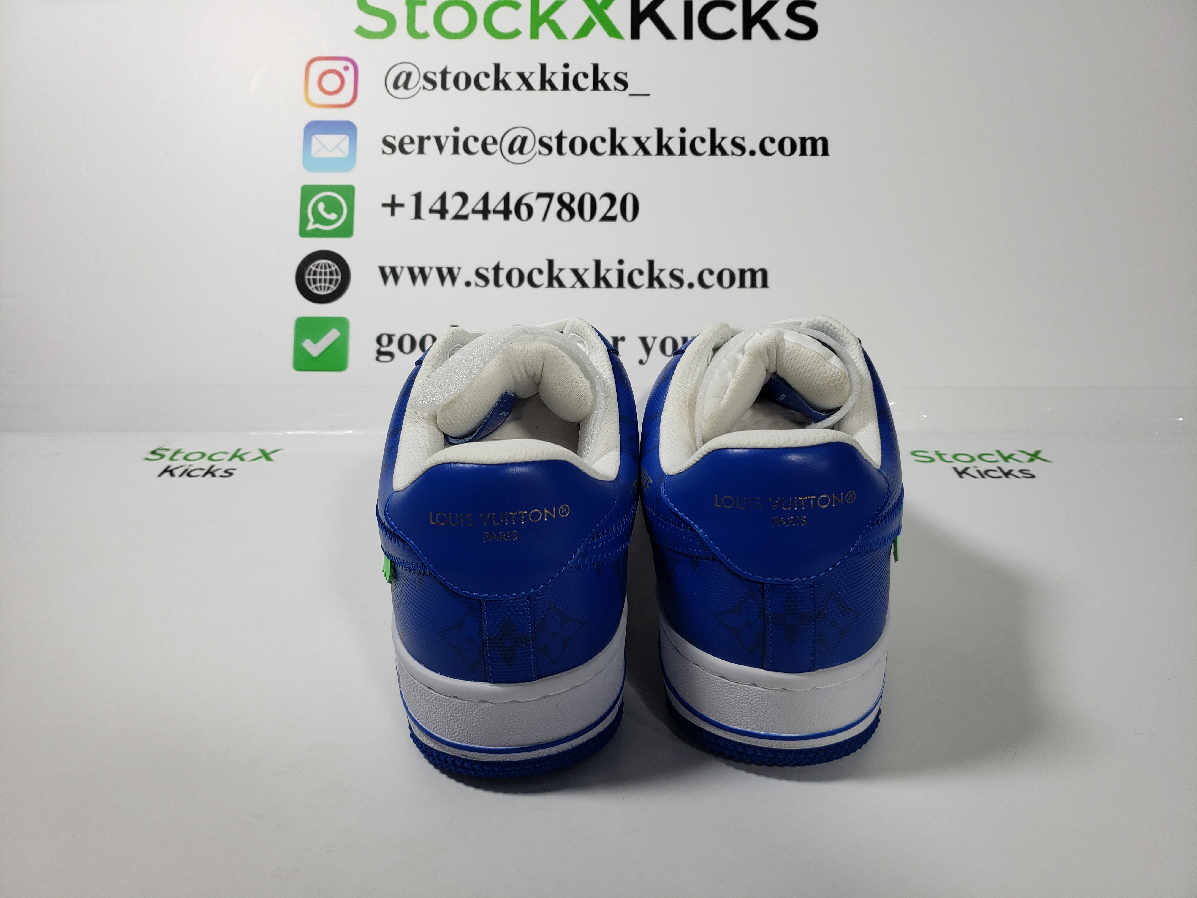 Louis Vuitton x Nike Air Force 1 White Blue 7108-5 review stockxkicks 03
