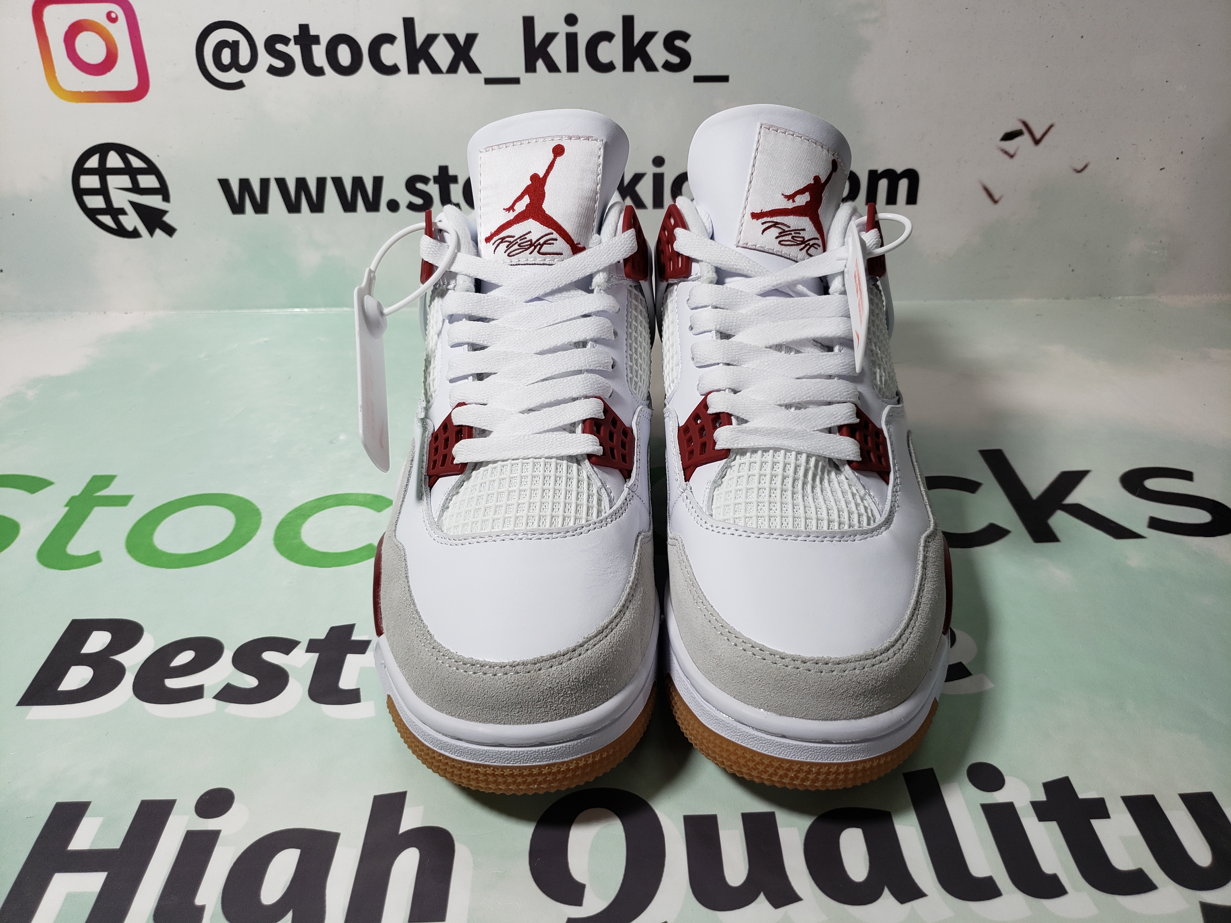 Pk God Batch Nike SB x Air Jordan 4 White Red DR5415-160 review stockxkicks 01