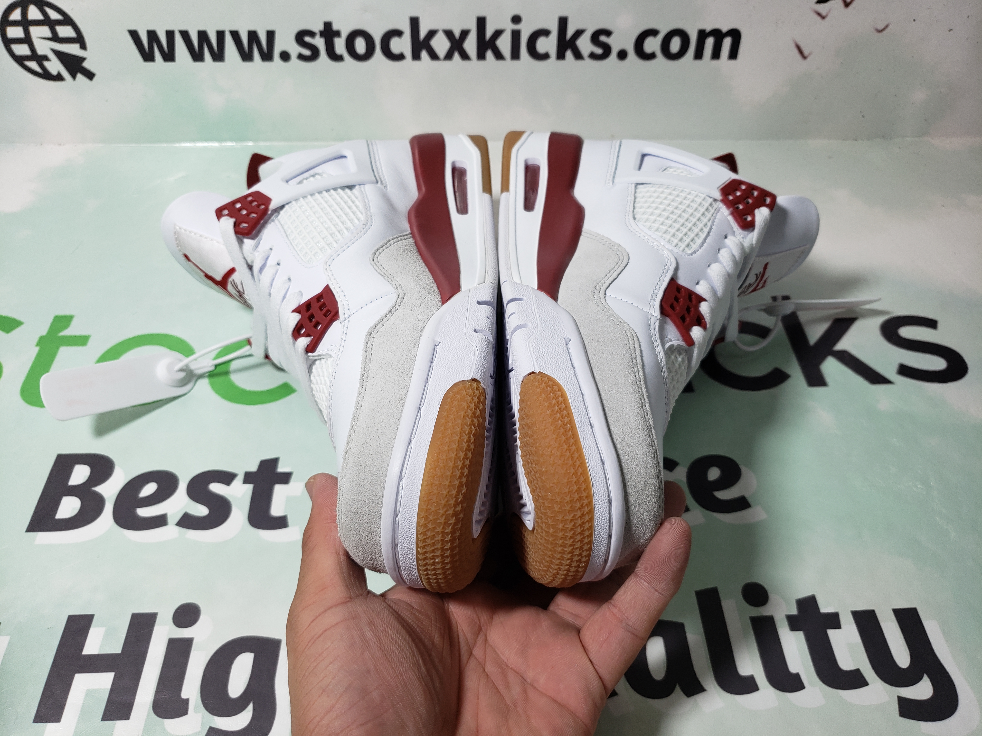 Pk God Batch Nike SB x Air Jordan 4 White Red DR5415-160 review stockxkicks 02