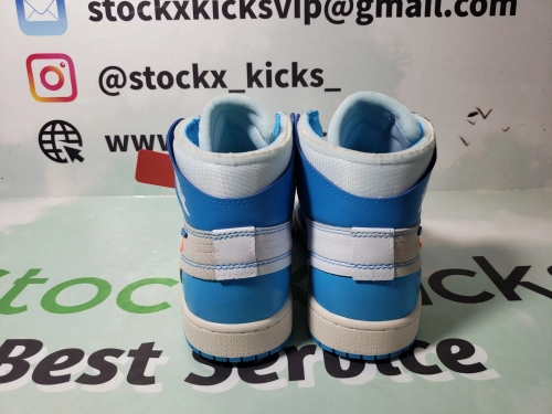 PK God Batch Nike Air Jordan 1 Retro High Off-White University Blue AQ0818-148 review 