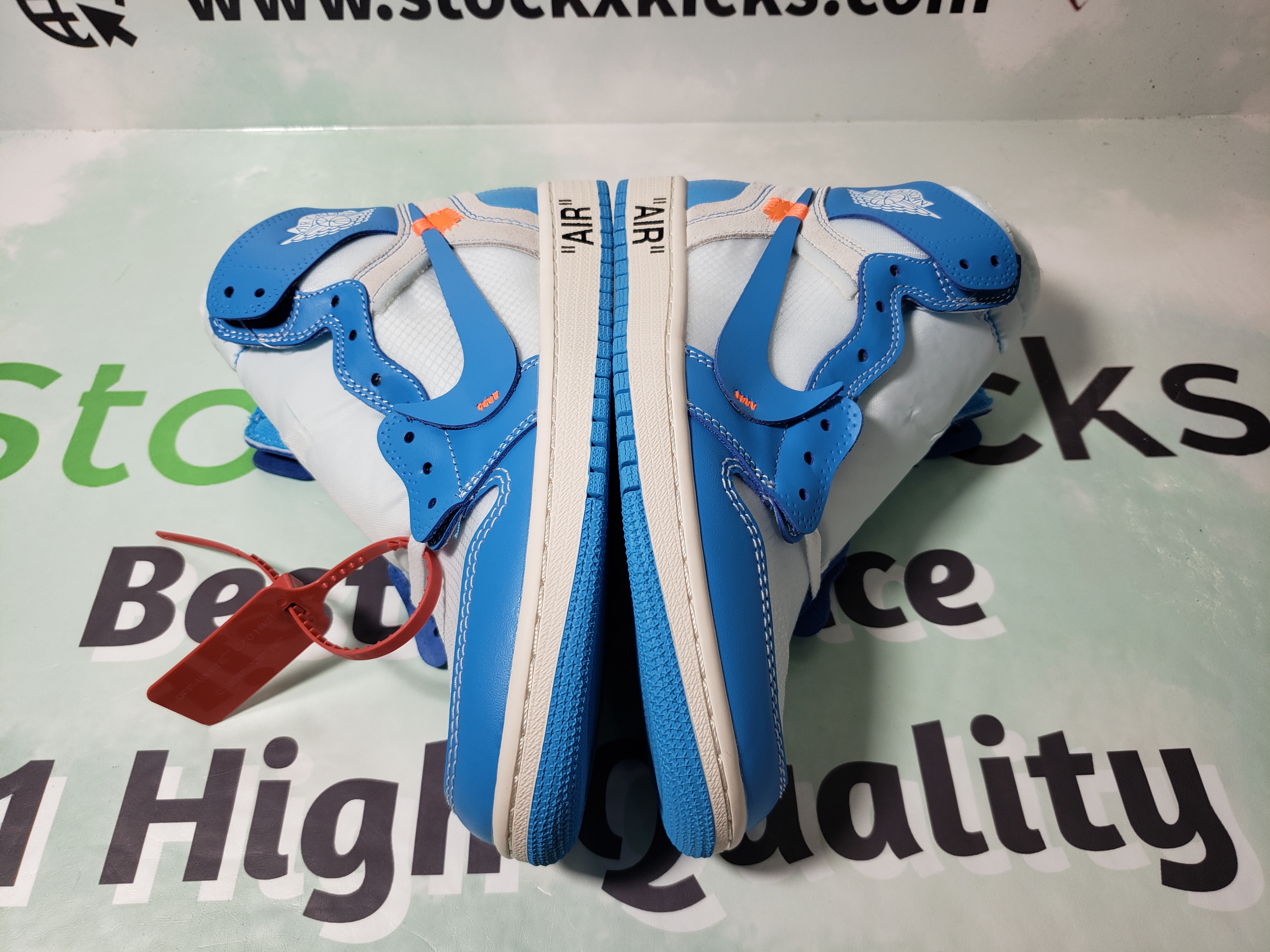 PK God Batch Nike Air Jordan 1 Retro High Off-White University Blue AQ0818-148 review stockxkicks 03