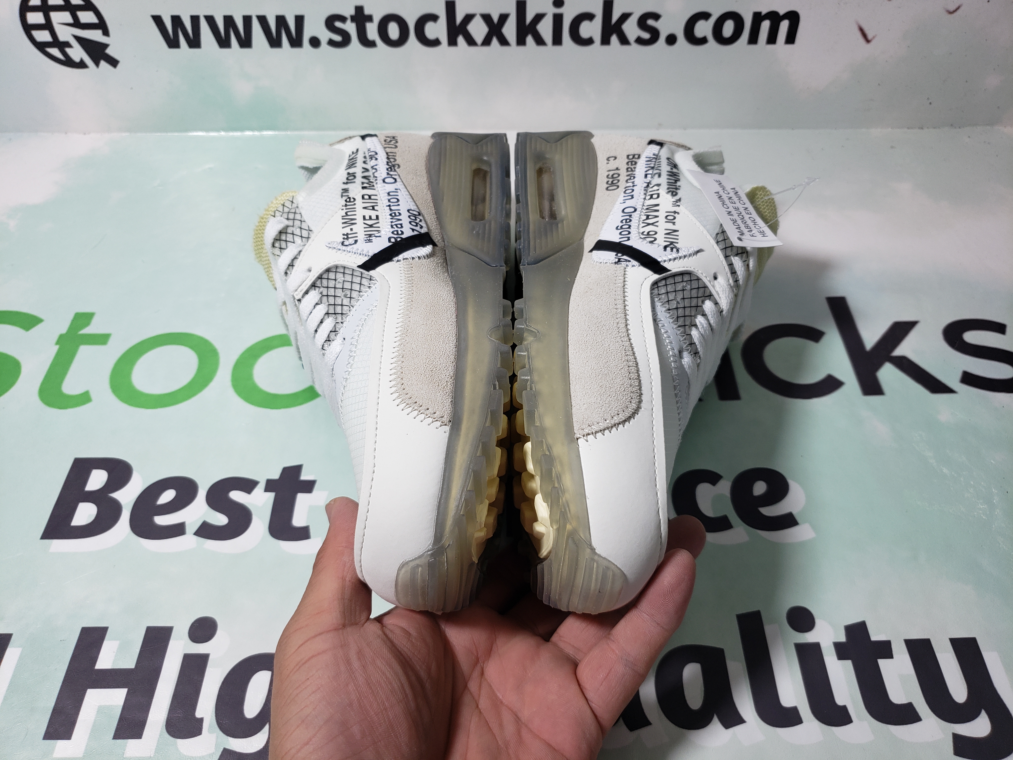 Nike Air Max 90 OFF-WHITE AA7293-100 review stockxkicks 02