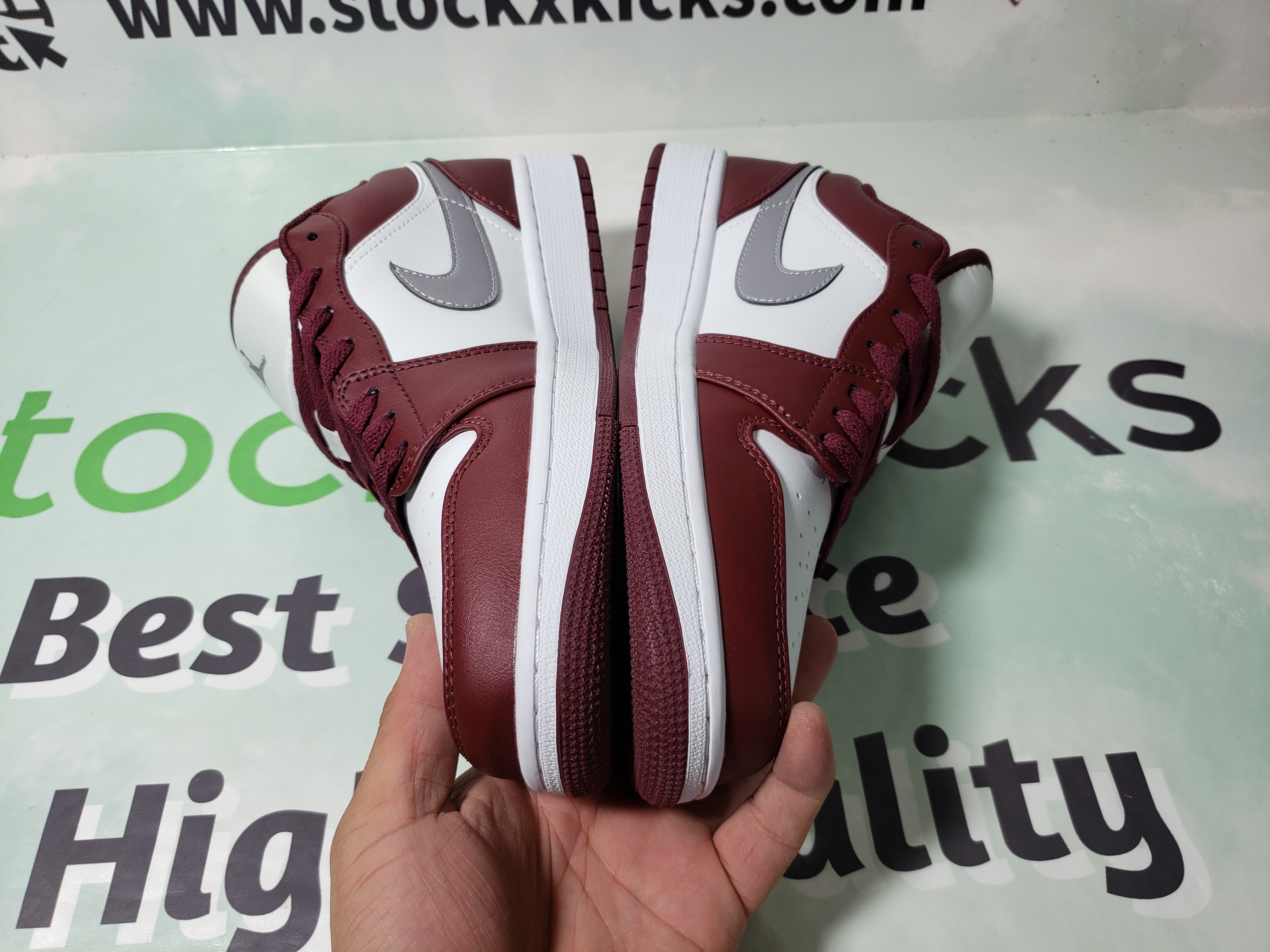 LJR Batch Air Jordan 1 Low White Bordeaux 553558-615 review stockxkicks 02