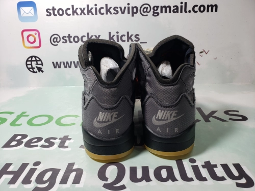 PK God Batch Air Jordan 5 Retro Off-White Black CT8480-001 review 