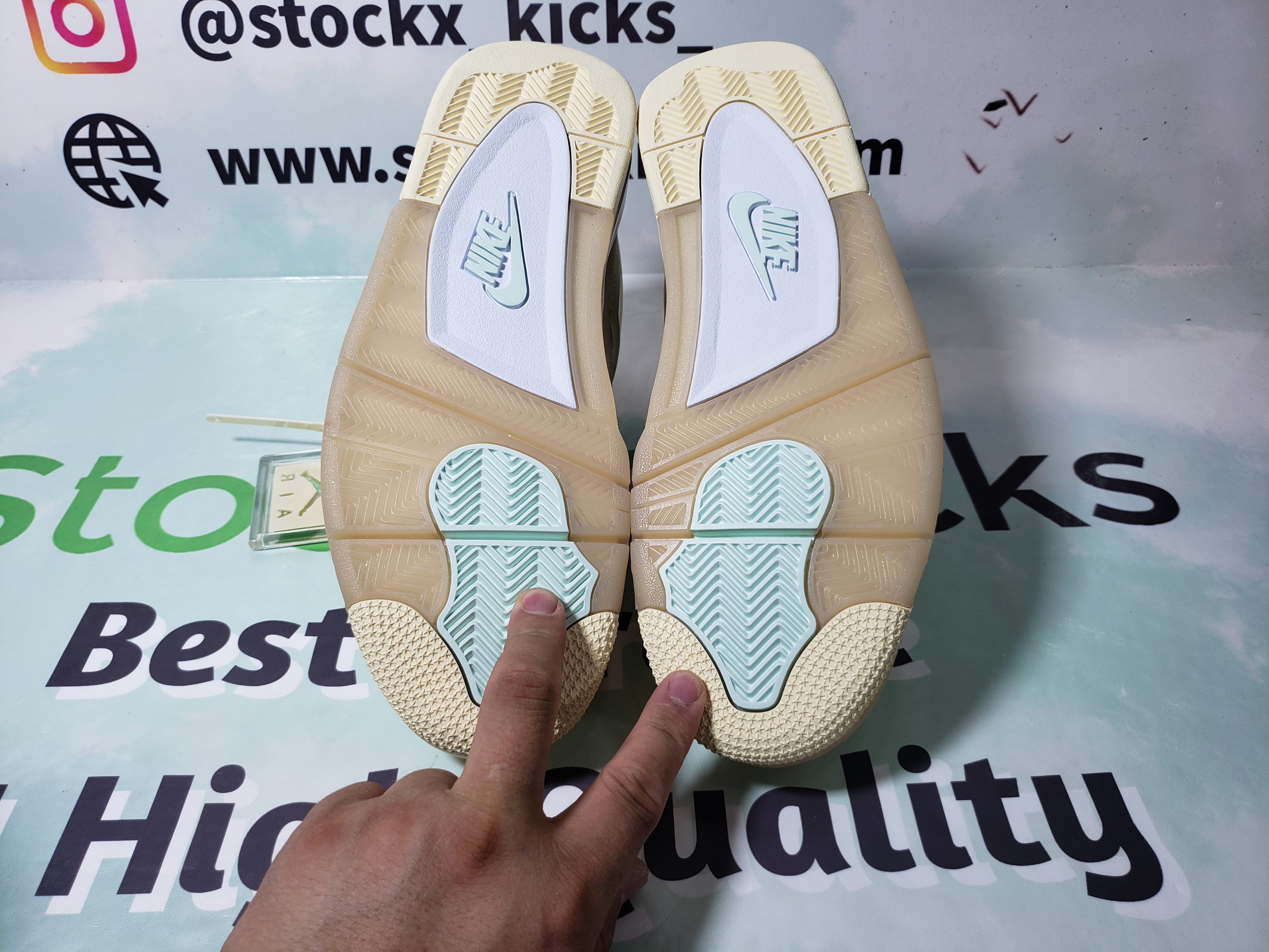 PK God Batch Air Jordan 4 Retro Off-White Sail (W) CV9388-100（This item is women's size, please refer to EUR size when purchasing） review stockxkicks 04
