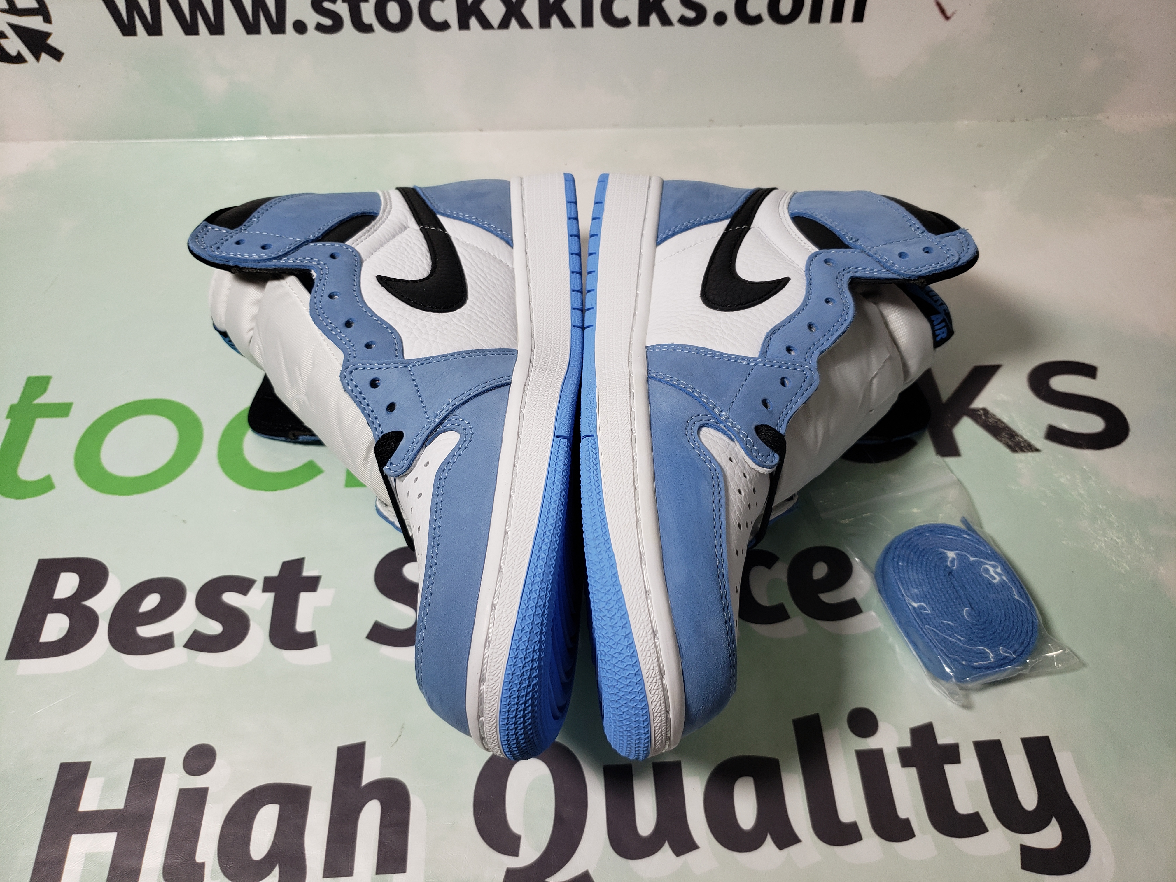 PK God Batch Air Jordan 1 Retro High White University Blue Black 555088-134 review stockxkicks 02