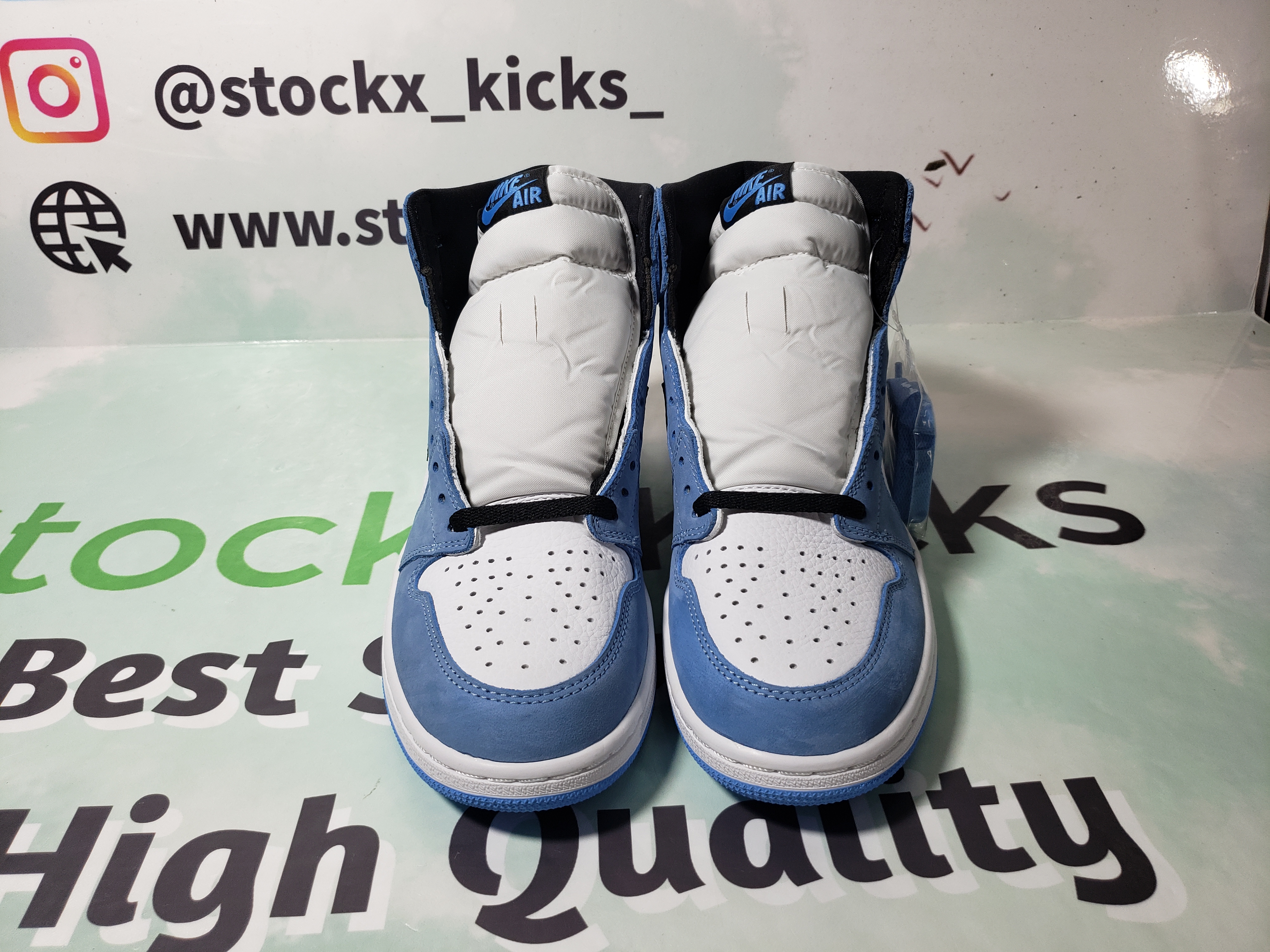 PK God Batch Air Jordan 1 Retro High White University Blue Black 555088-134 review stockxkicks 01