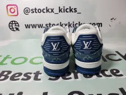 Louis Vuitton LV Trainer Monogram Denim White Blue FD0291 review stockxkicks QC 01