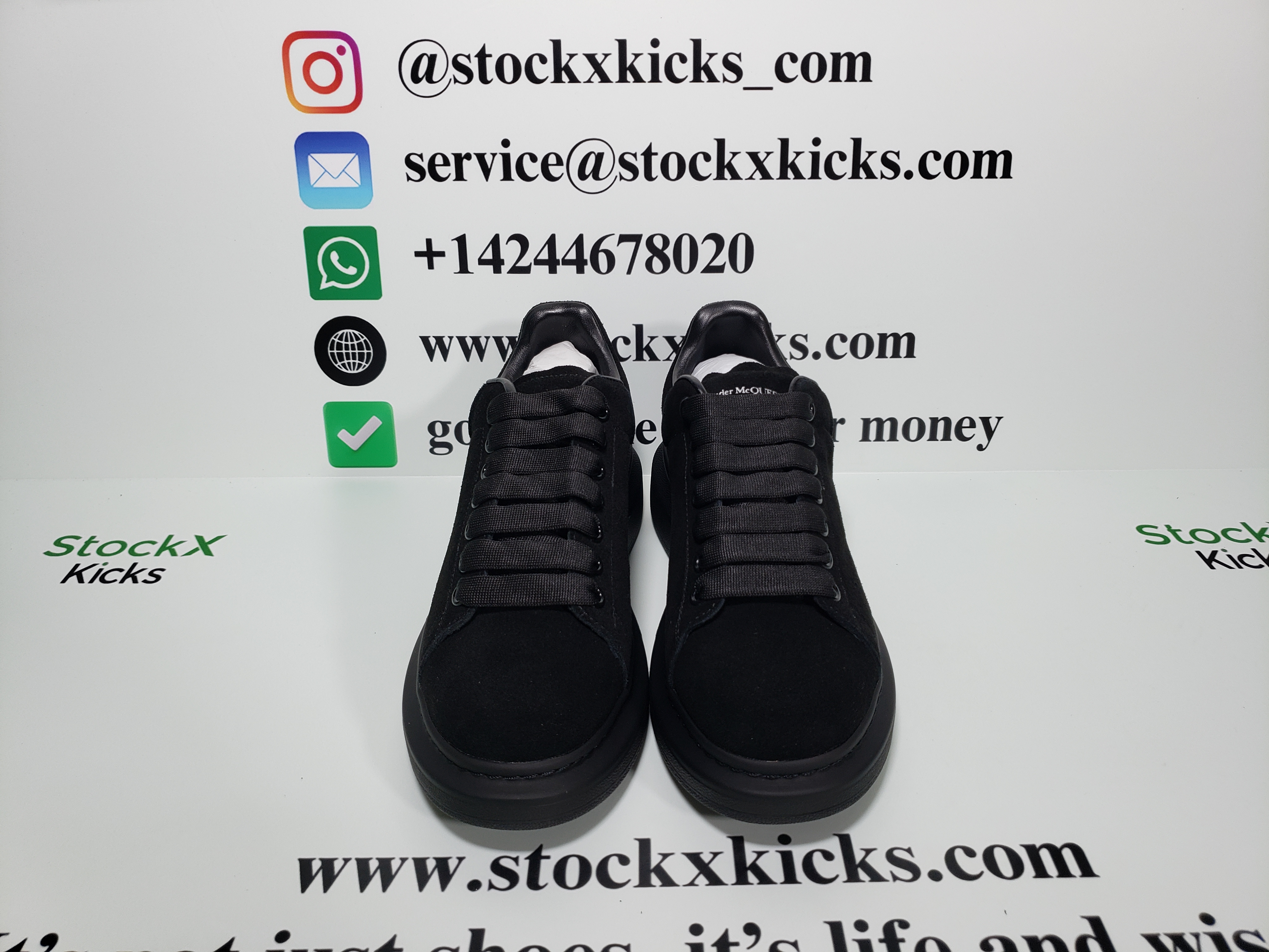 【High Quality $59 Free Shipping】Alexander McQueen Sneaker Black 553761WHV671000 review stockxkicks 01