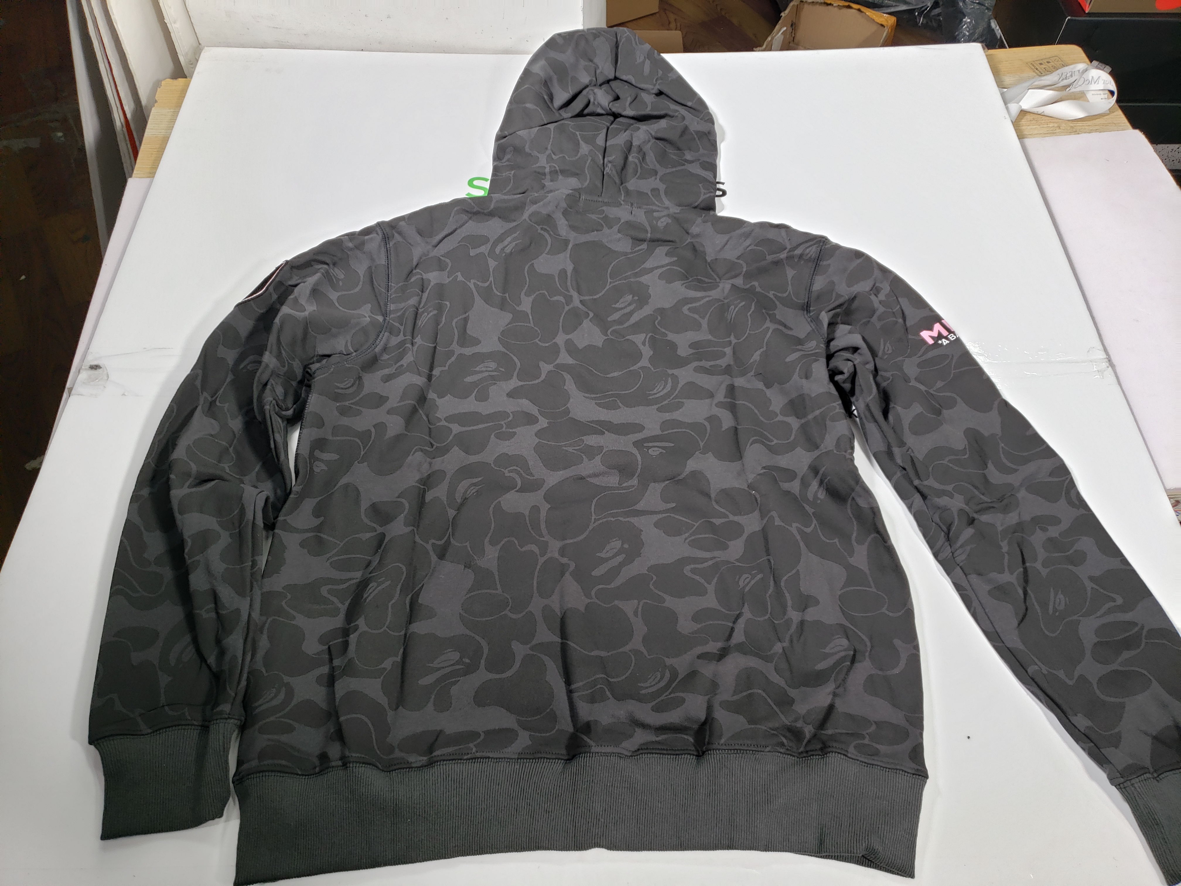 BAPE x Inter Miami CF Camo Pullover Hoodie Pink & Black & White review stockxkicks 01