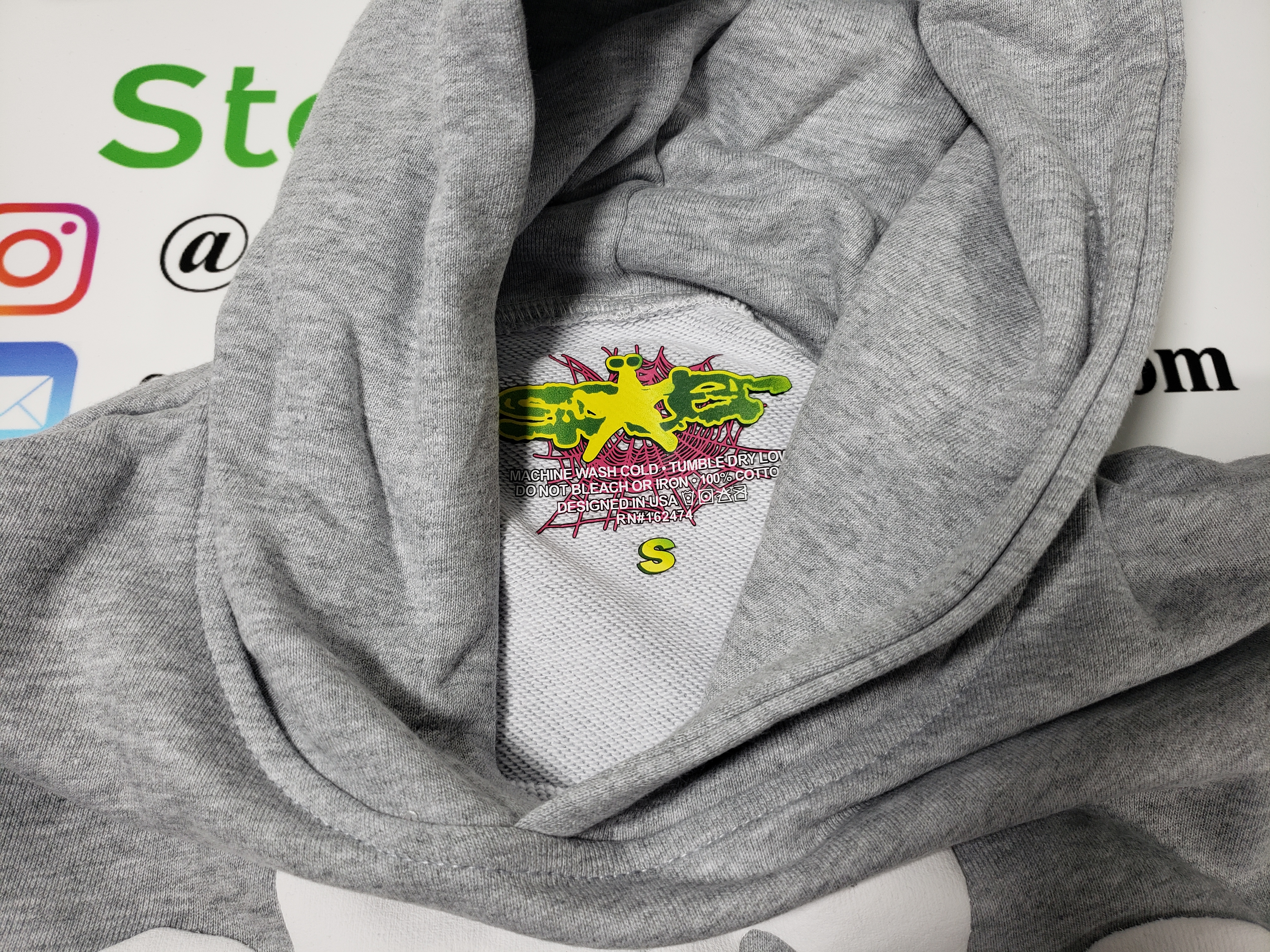 Sp5der Beluga Hoodie Heather Grey YZ EG915 review stockxkicks 01