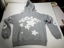 Sp5der Beluga Hoodie Heather Grey YZ EG915 review stockxkicks 03