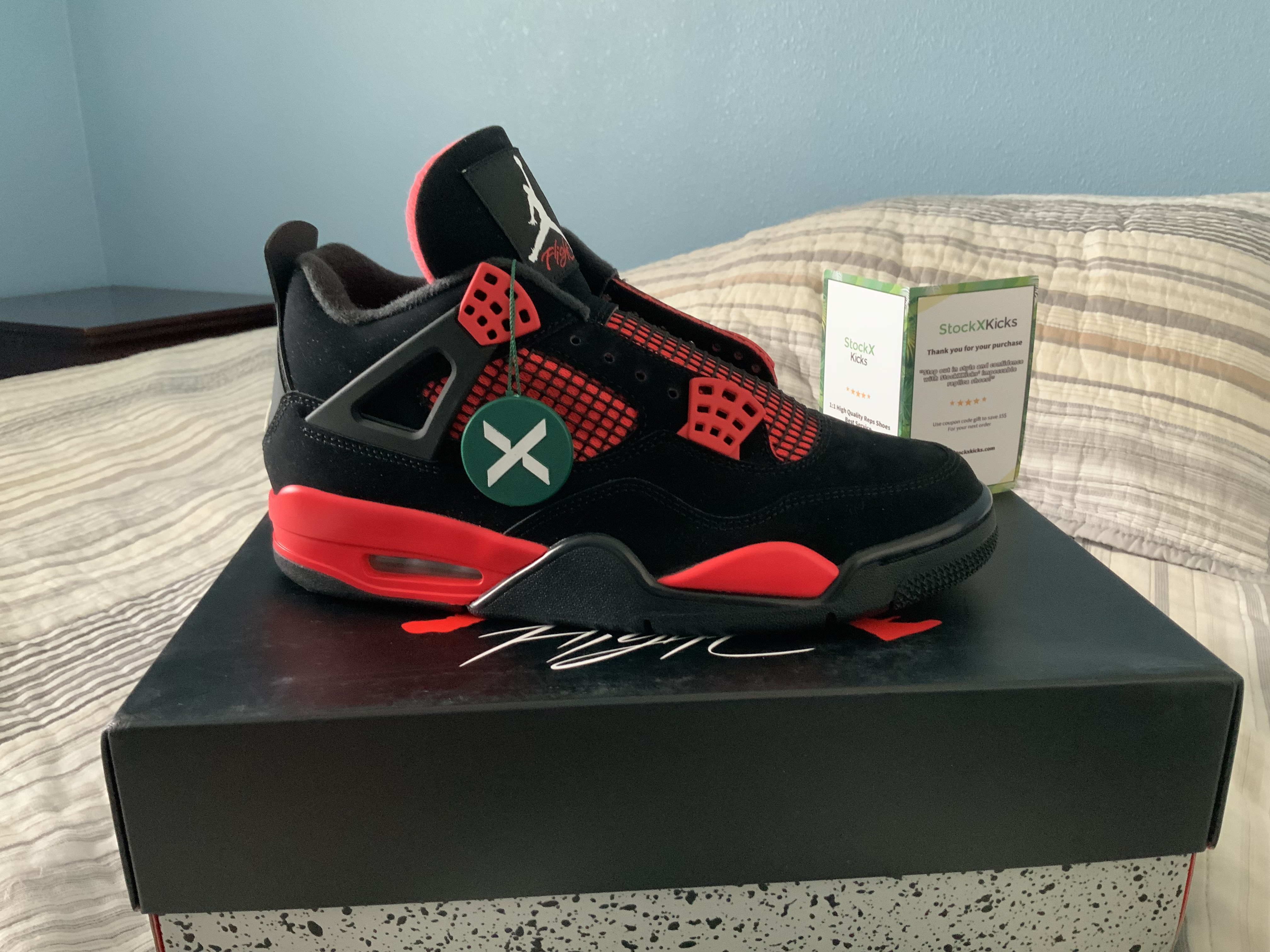 PK God Batch Air Jordan 4 Red Thunder CT8527-016 review dylan