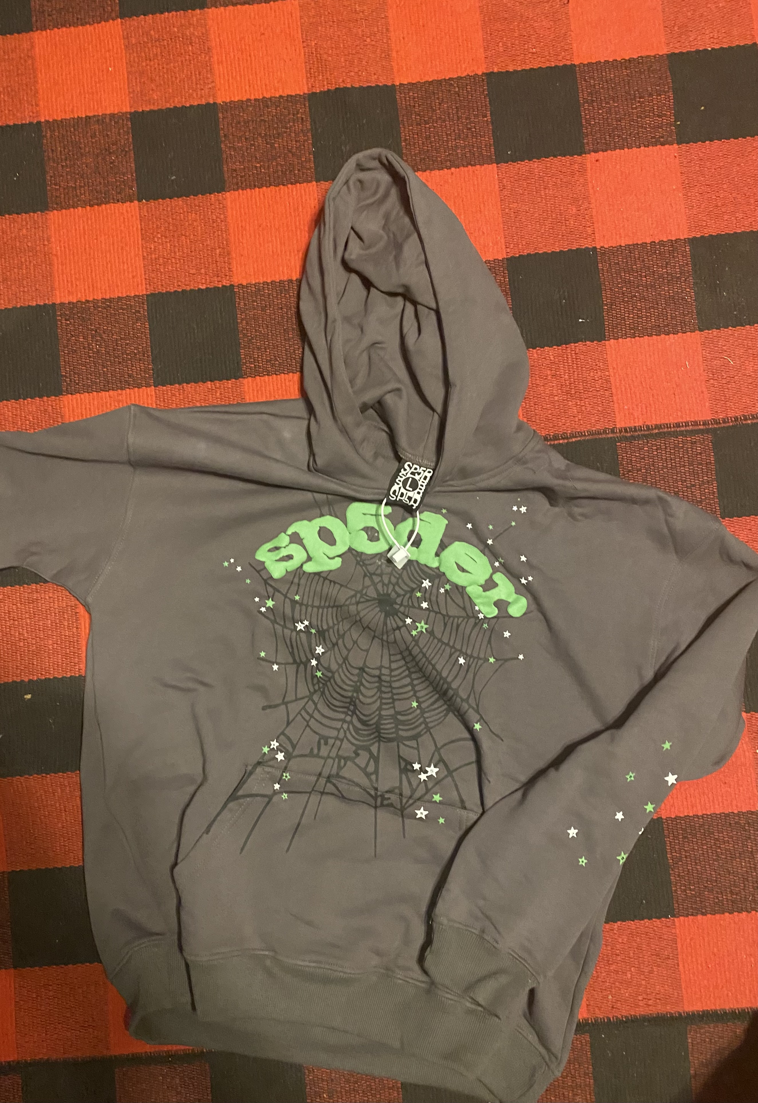 Sp5der Wait Web Hoodie Slate Grey review Caleb 00