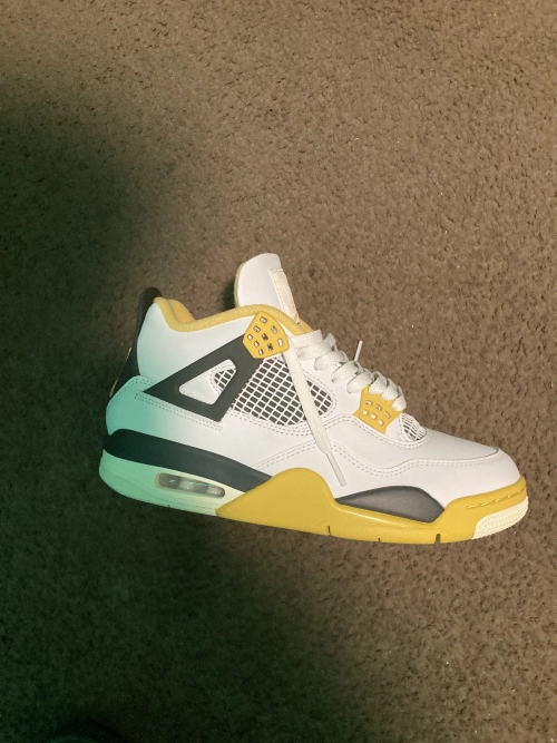 PK God Batch Air Jordan 4 Retro Vivid Sulfur AQ9129-101 review 