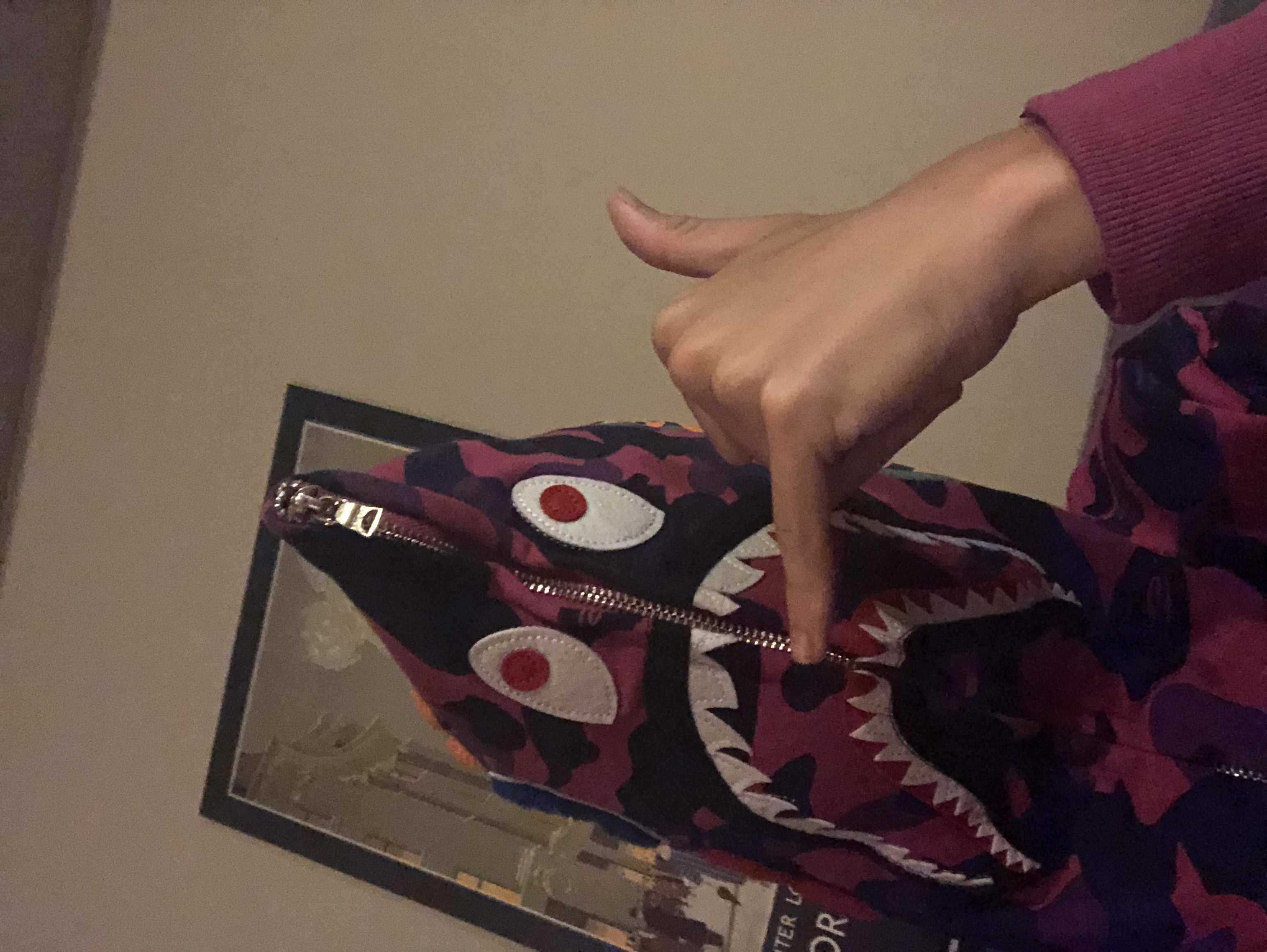 BAPE Color Camo Shark Zip Hoodie Purple 4580793338444 review Space Nugget 00