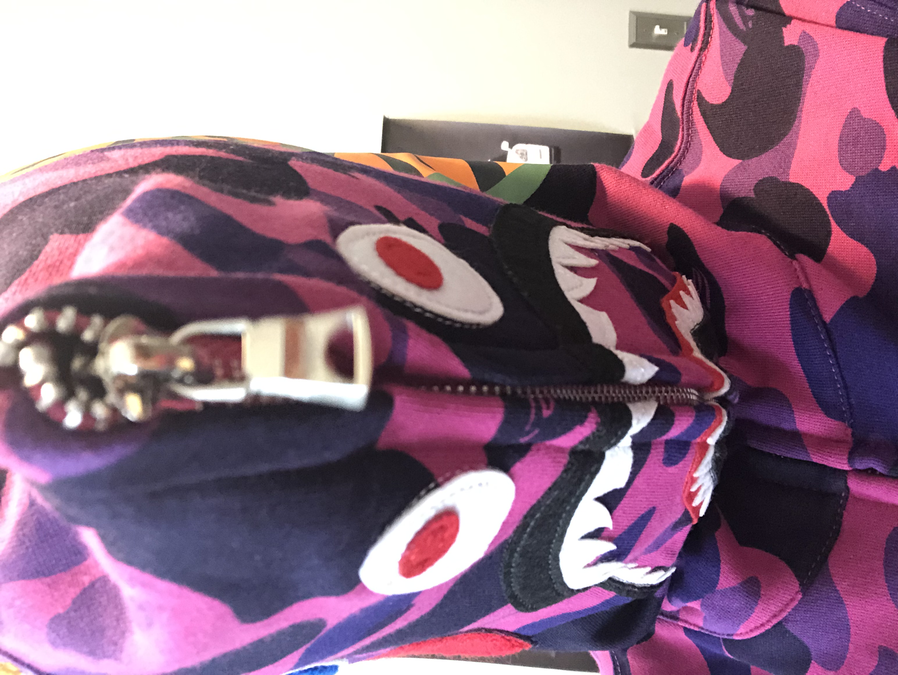 BAPE Color Camo Shark Zip Hoodie Purple 4580793338444 review Space Nugget 01
