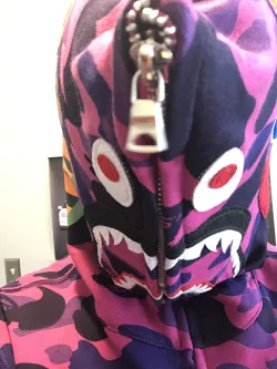 BAPE Color Camo Shark Zip Hoodie Purple 4580793338444 review Space Nugget 02