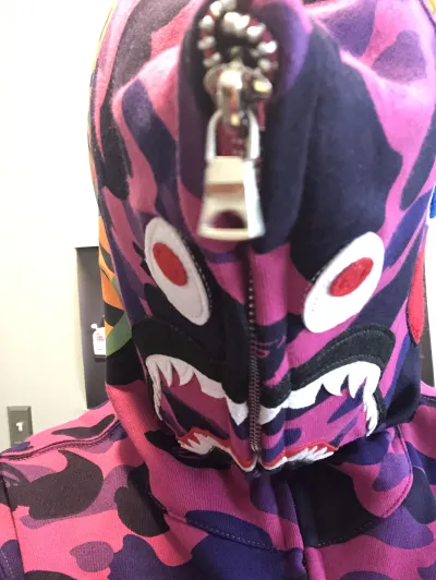 BAPE Color Camo Shark Zip Hoodie Purple 4580793338444 review Space Nugget 01