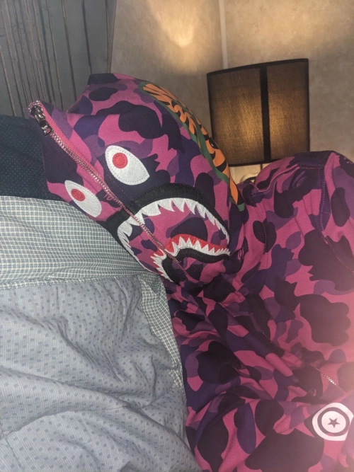 BAPE Color Camo Shark Zip Hoodie Purple 4580793338444 review 