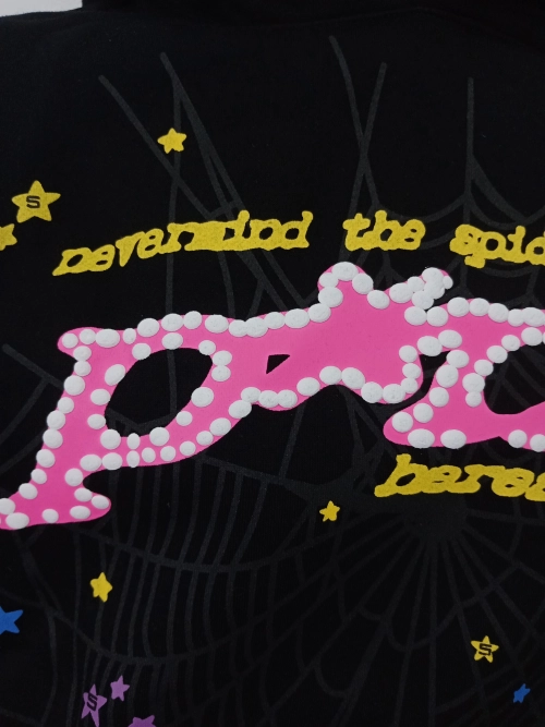 Sp5der P*NK Hoodie Black YZ EG912 review 