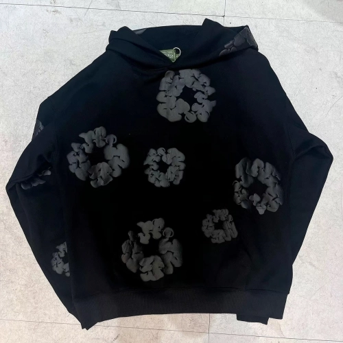 Denim Tears Cotton Wreath Hoodie Black Monochrome review 