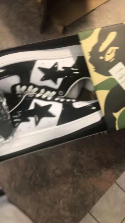 A Bathing Ape Bape Sta Low Black White 1H70-191-001 review Hell yup 01