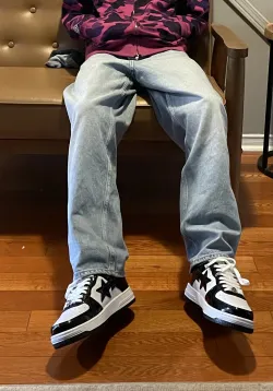 A Bathing Ape Bape Sta Low Black White 1H70-191-001 review Hell yup 02