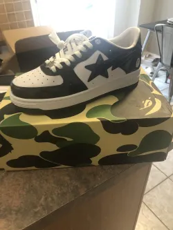A Bathing Ape Bape Sta Low Black White 1H70-191-001 review Hell yup 04
