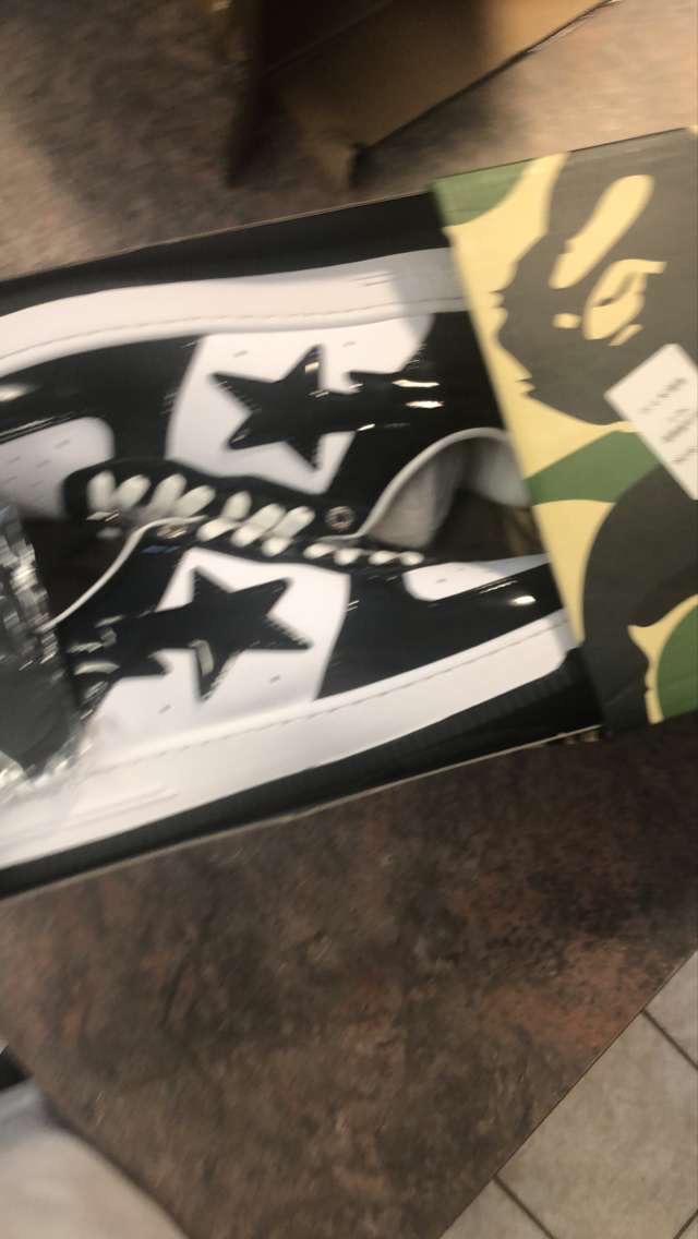 A Bathing Ape Bape Sta Low Black White 1H70-191-001 review HELL YEAH 00