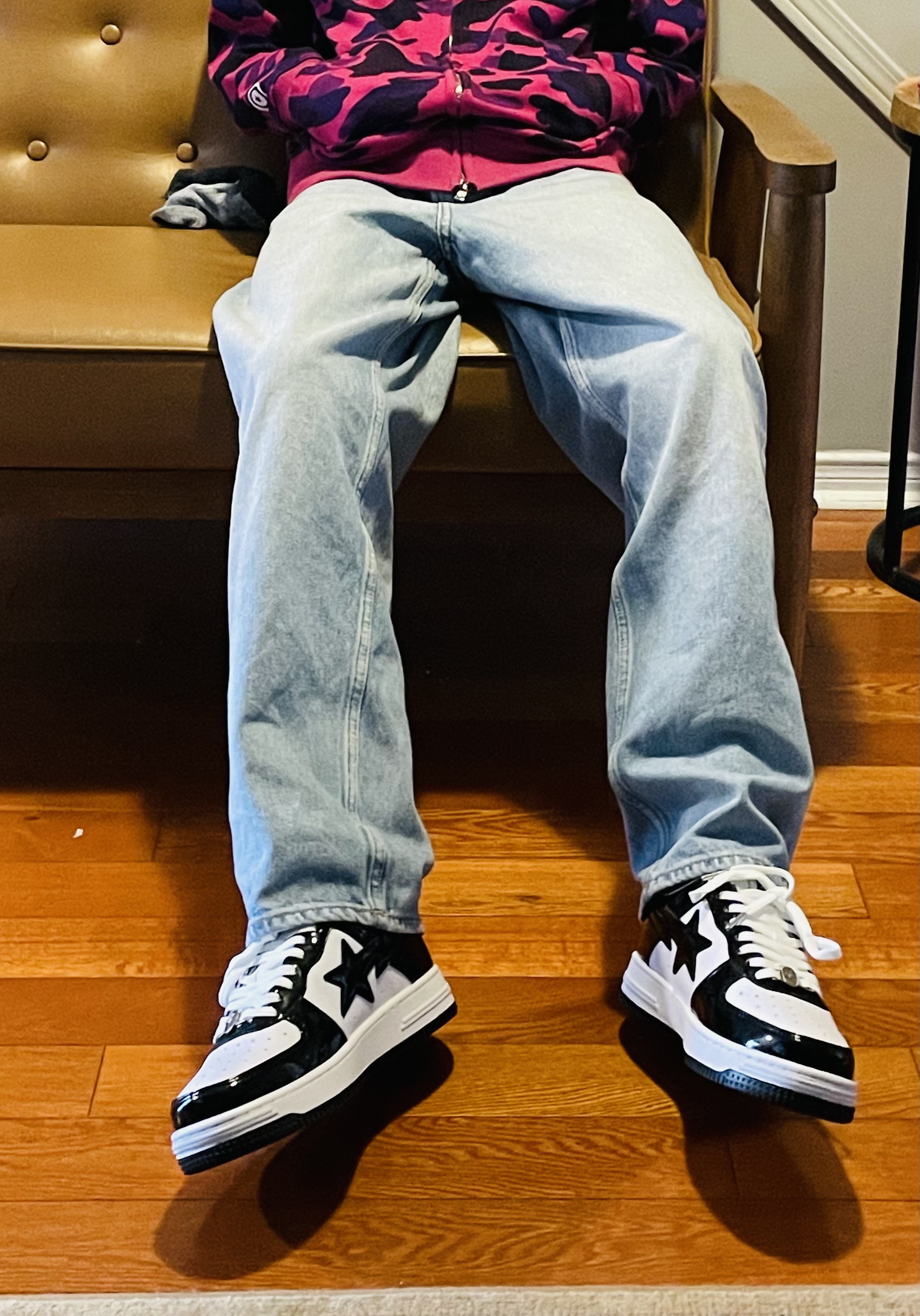 A Bathing Ape Bape Sta Low Black White 1H70-191-001 review Space 03