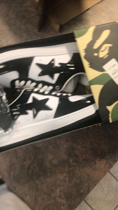 A Bathing Ape Bape Sta Low Black White 1H70-191-001 review Hell yeah 00