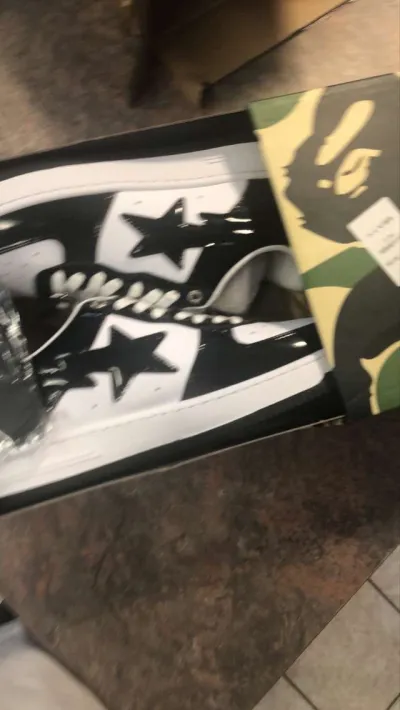 A Bathing Ape Bape Sta Low Black White 1H70-191-001 review Hell yeah 00
