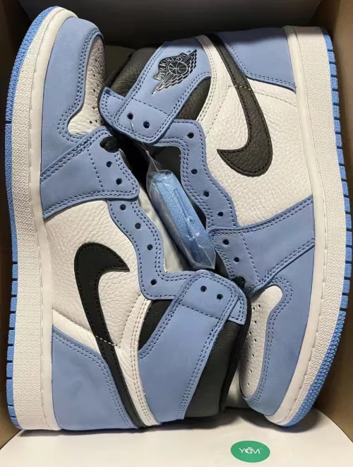 PK God Batch Air Jordan 1 Retro High White University Blue Black 555088-134 review 