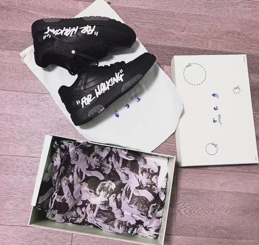 PK God Batch OFF-WHITE Out Of Office OOO "For Walking" Low Tops Black White OMIA18 9S21LEA00 41001 review Hoa