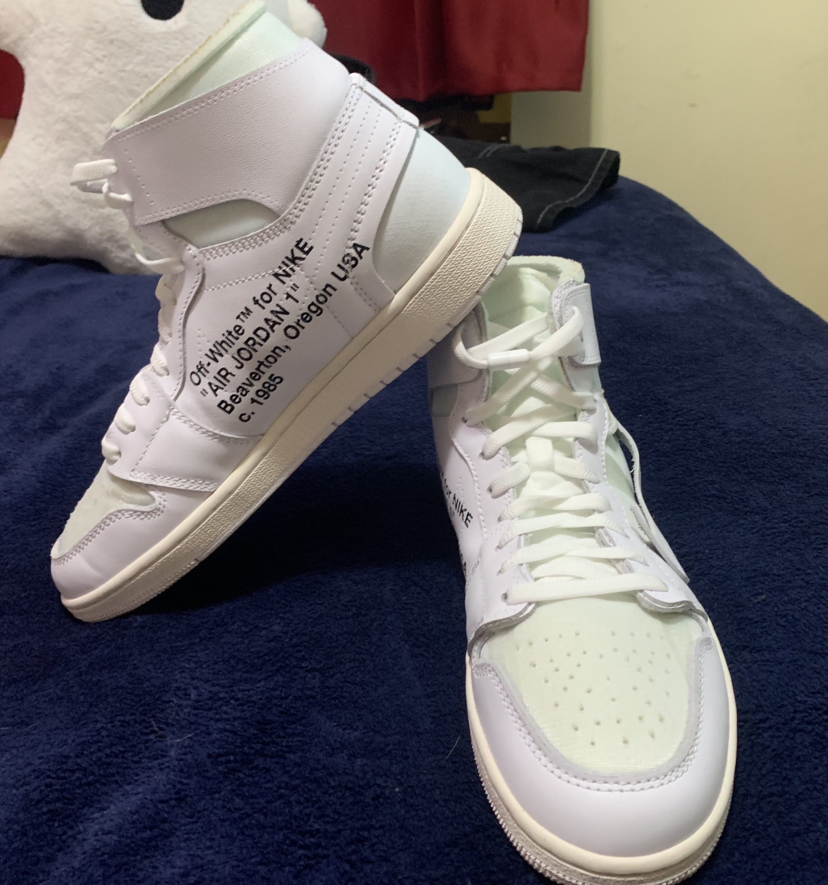 PK God Batch Nike Jordan 1 Retro High Off-White White AQ0818-100 review Jesus E. 01