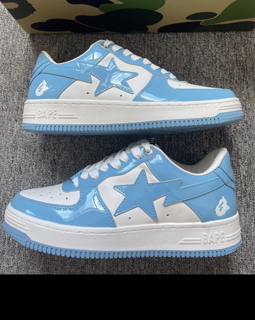 A Bathing Ape Bape Sta Low White Blue 1M70-191-001 review William Murcray