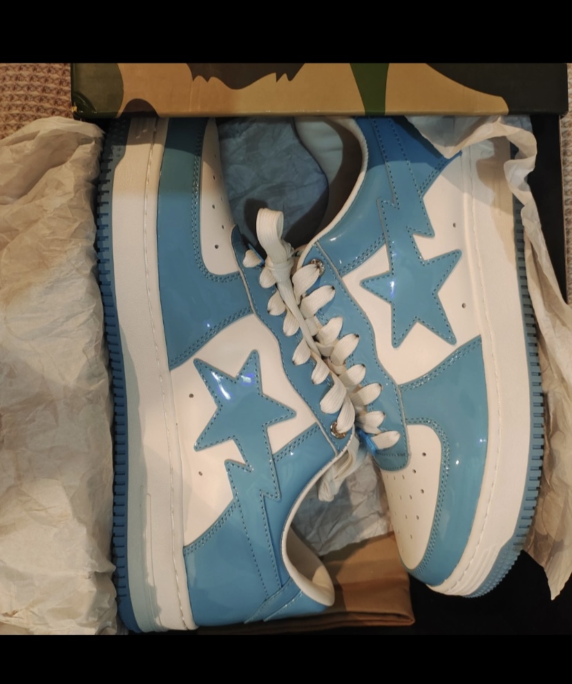 A Bathing Ape Bape Sta Low White Blue 1M70-191-001 review Erick Hernandez
