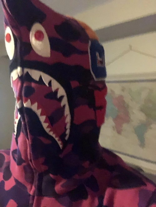 BAPE Color Camo Shark Zip Hoodie Purple 4580793338444 review 