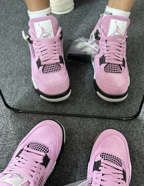 PK God Batch Air Jordan 4 Orchid AQ9129-501 review 