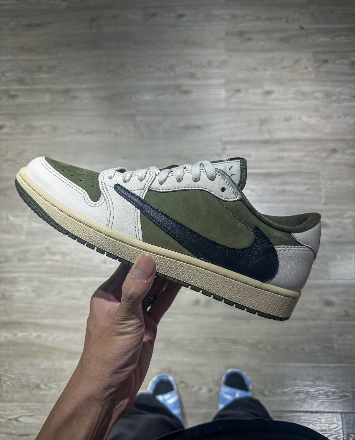 PK God Batch Air Jordan 1 Retro Low OG SP Travis Scott Medium Olive DM7866-200 review Norma Flores 00