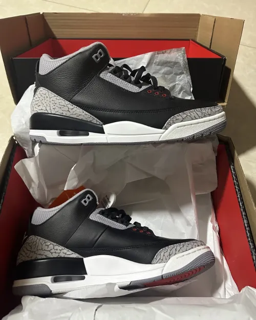 PK God Batch Air Jordan 3 Retro OG 'Black Cement' DN3707-010 review 