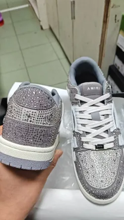 Amiri Gray Crystal Skel Top Low Sneakers PB380241127 review stockxkicks 03