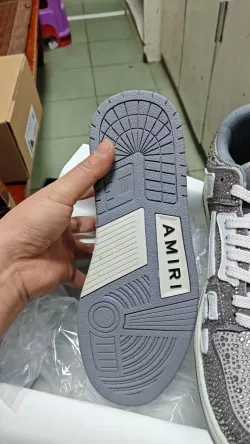 Amiri Gray Crystal Skel Top Low Sneakers PB380241127 review stockxkicks 04