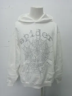 Sp5der OG Rhinestone Hoodie White YZ EG938 review stockxkicks 03