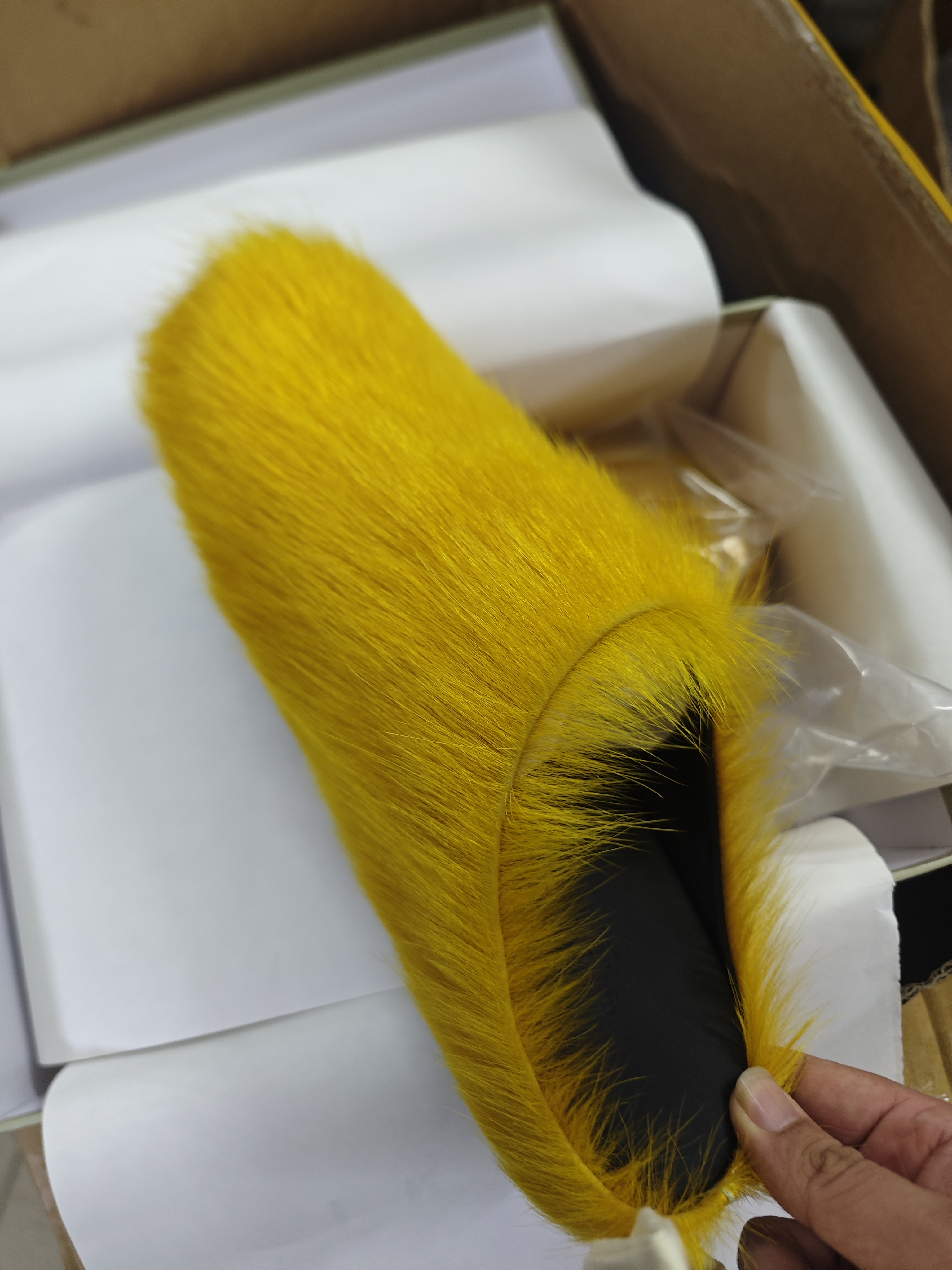 Marni Yellow LONG-HAIR CALFSKIN FUSSBETT SABOT Slide SBMR000600P412200C59 review nathaniel Anderson 01
