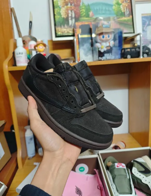 LJR Batch Air Jordan 1 Low Travis Scott  Velvet Brown DM7866-202 review 
