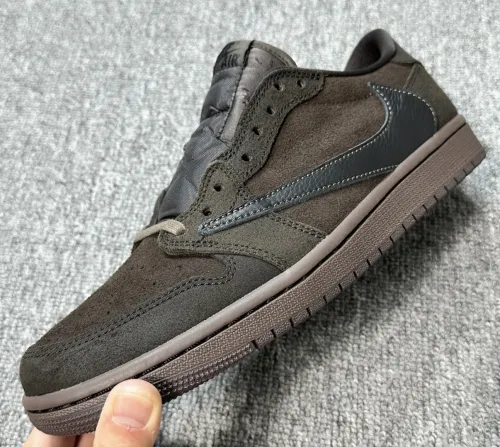 PK God Batch Travis Scott x Air Jordan 1 Low OG SP-T Velvet Brown DM7866-202 review 