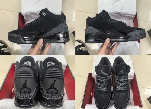 PK God Batch Air Jordan 3 Retro 'Black Cat' CT8532-001 review 