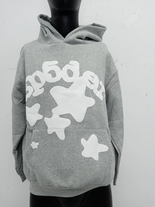 Sp5der Beluga Hoodie Heather Grey YZ EG915 review 